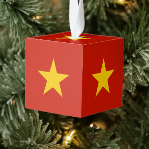 Vietnam flag cube ornament