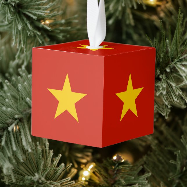Vietnam flag cube ornament (Tree)