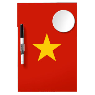 Vietnam flag dry erase board with mirror