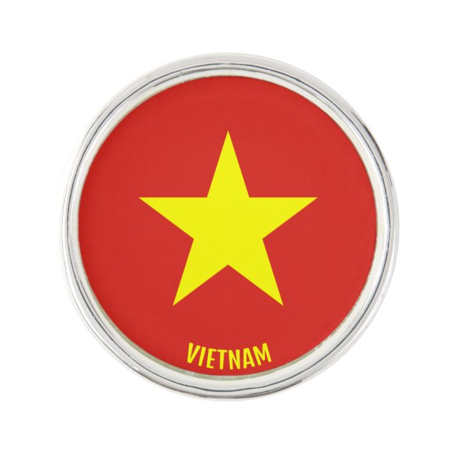 Vietnam Flag Elegant Patriotic Lapel Pin (Front)