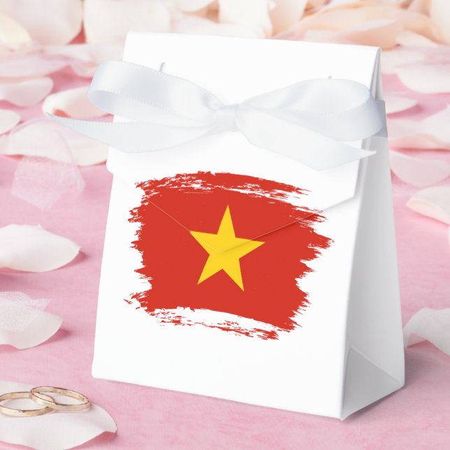 Vietnam flag favor boxes (Wedding)