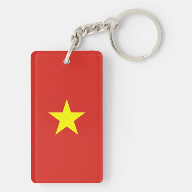 Vietnam Flag Keychain (Back)