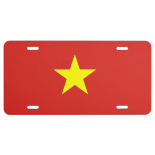 Vietnam flag license plate