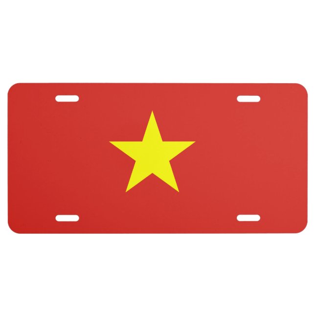 Vietnam flag license plate (Front)