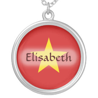 Vietnam Flag + Name Necklace