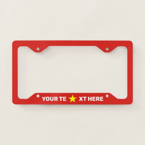 Vietnam Flag Personalized License Plate Frame