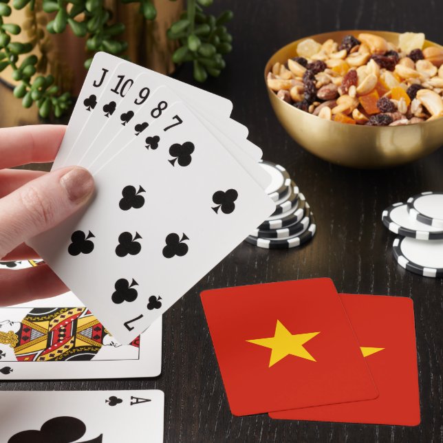 Vietnam flag poker cards (In Situ)