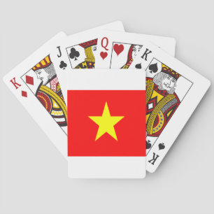 vietnam flag poker cards