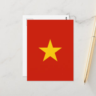Vietnam flag postcard