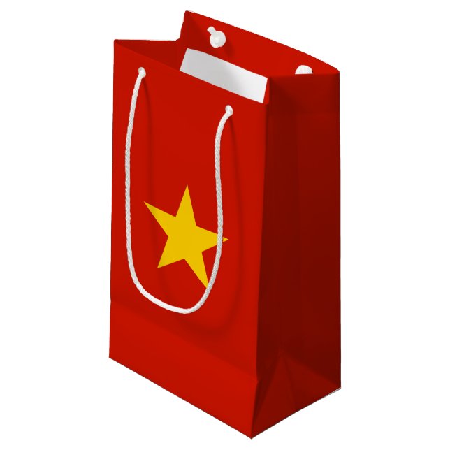 Vietnam flag small gift bag (Front Angled)