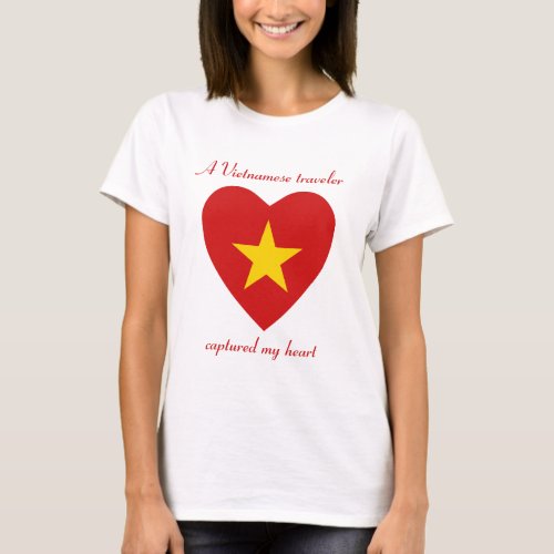 Vietnam Flag Sweetheart T_Shirt
