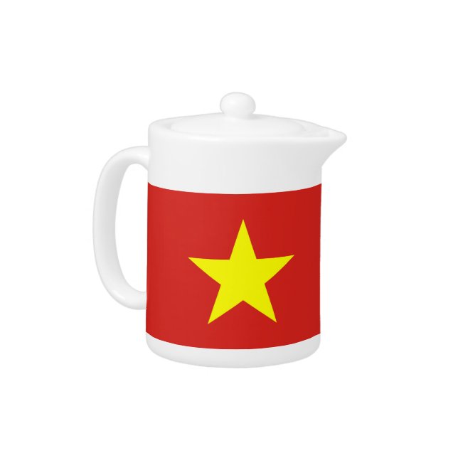 Vietnam Flag Teapot (Left)
