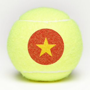 Vietnam flag tennis balls