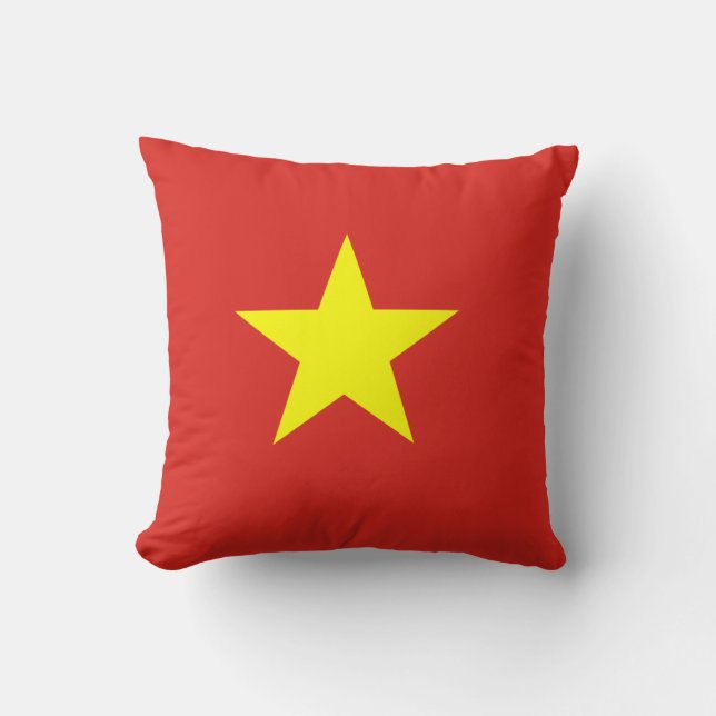 Vietnam flag throw pillow (Front)