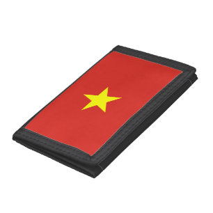Vietnam flag trifold wallet