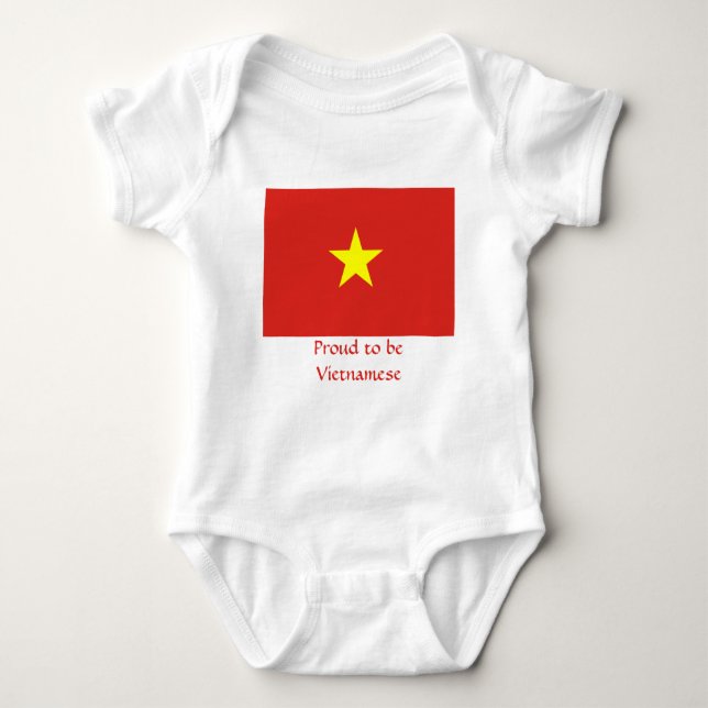 Vietnam flag Vietnamese star Baby Bodysuit (Front)