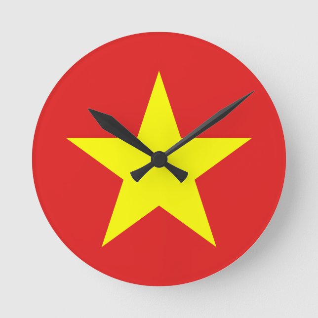 Vietnam Flag Wall Clock (Front)