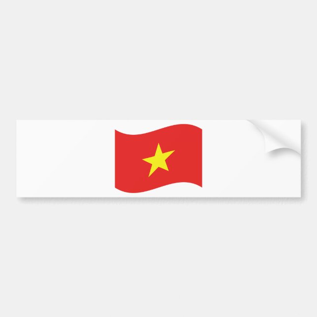 Vietnam Flag Wave Bumper Sticker (Front)