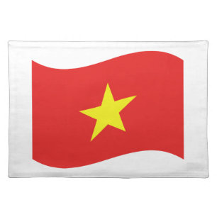 Vietnam Flag Wave Cloth Placemat