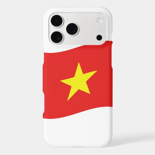 Vietnam Flag Wave Cover Skin Case (Back)
