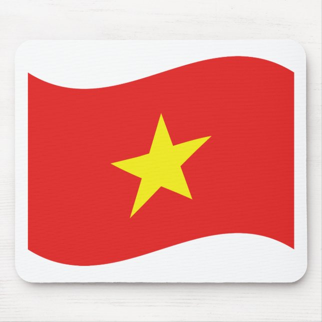 Vietnam Flag Wave Mouse Pad (Front)