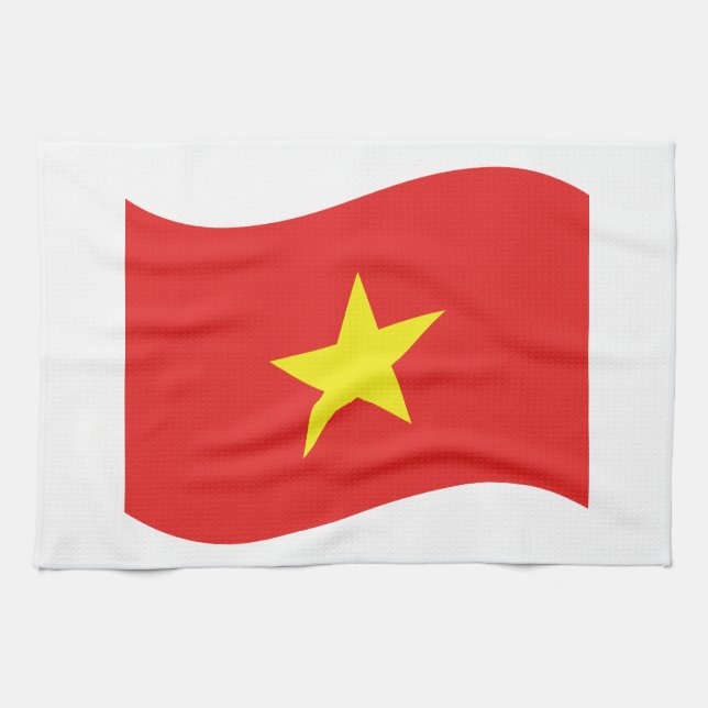 Vietnam Flag Wave Towel (Horizontal)