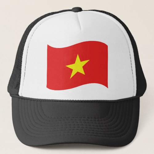 Vietnam Flag Wave Trucker Hat