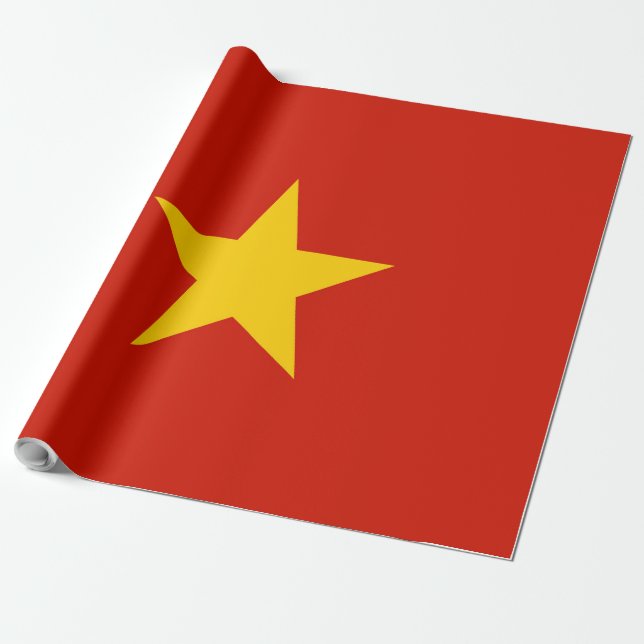 Vietnam flag wrapping paper (Unrolled)