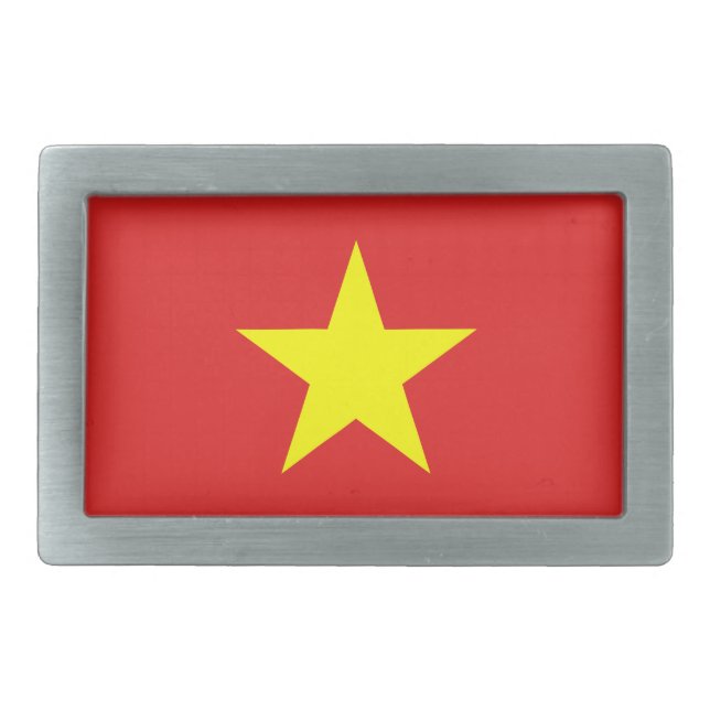 Vietnam Flag Yellow Star Belt Buckle (Front)