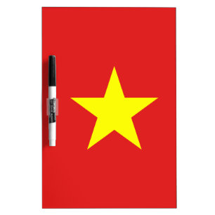 Vietnam Flag Yellow Star Dry Erase Board