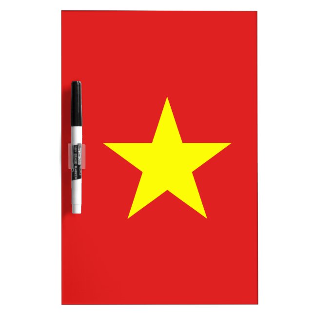 Vietnam Flag Yellow Star Dry Erase Board (Front)