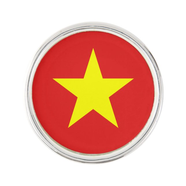 Vietnam Flag Yellow Star Lapel Pin (Front)