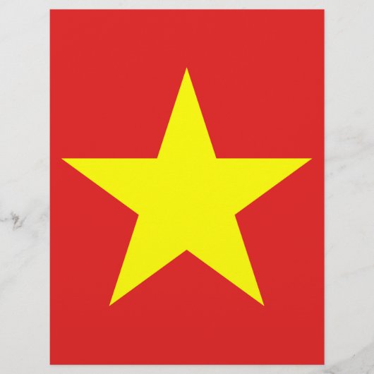 Vietnam Flag Yellow Star Letterhead (Front)