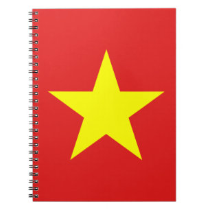 Vietnam Flag Yellow Star Notebook