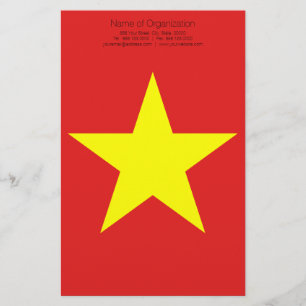 Vietnam Flag Yellow Star personalized Stationery