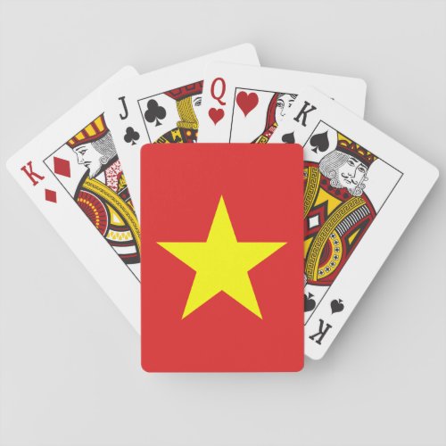 Vietnam Flag Yellow Star Playing Cards