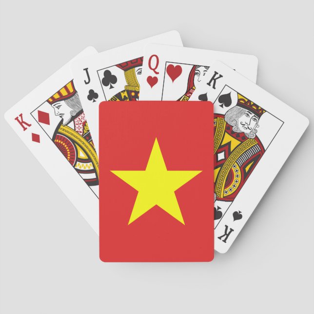 Vietnam Flag Yellow Star Playing Cards (Back)