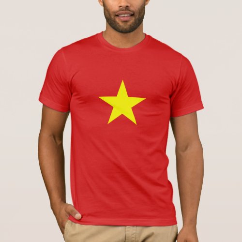Vietnam Flag Yellow Star red Man T_shirt