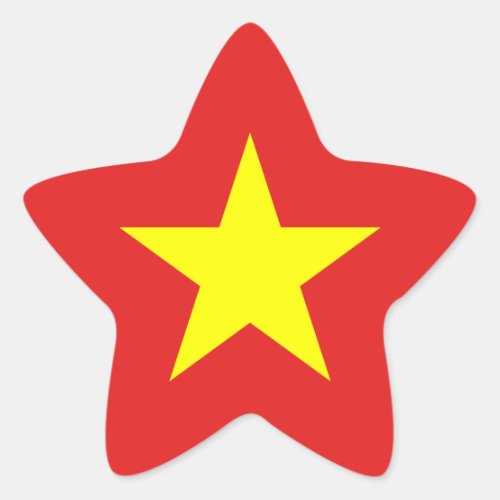 Vietnam Flag Yellow Star Sticker
