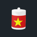 Vietnam Flag Yellow Star teapot<br><div class="desc">Vietnam Flag. Design on white ceramic teapot. Matching clothing,  accessories,  office products,  home products and more...  Don't forget the whole collection.</div>