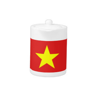 Vietnam Flag Yellow Star teapot