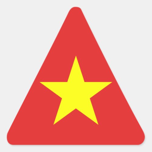 Vietnam Flag Yellow Star Triangle Sticker