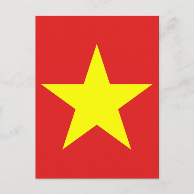 Vietnam Flag Yellow Star Vertical Postcard (Front)