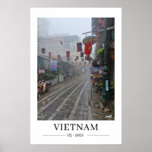 Vietnam Foggy Street, Customizable Date