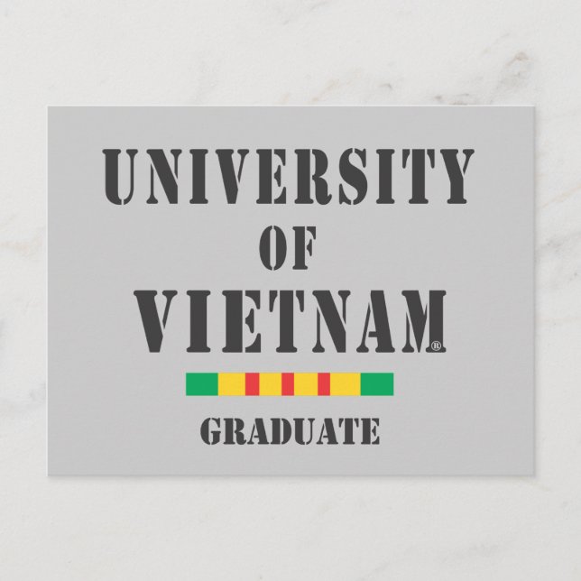 Vietnam graduate stencil postcard (Front)