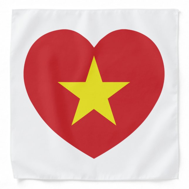 Vietnam Heart Flag Bandana (Front)