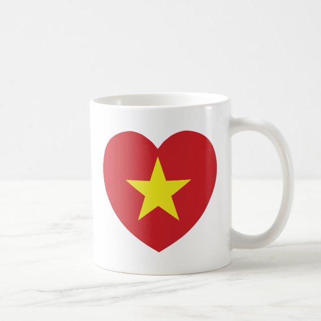 Vietnam Heart Flag Coffee Mug (Right)