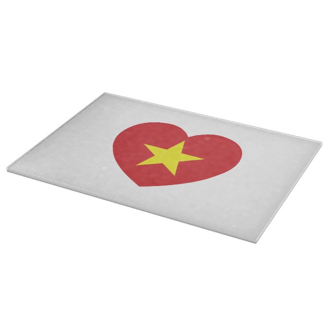 Vietnam Heart Flag Cutting Board (Corner)