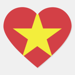 Vietnam Heart Flag Heart Sticker