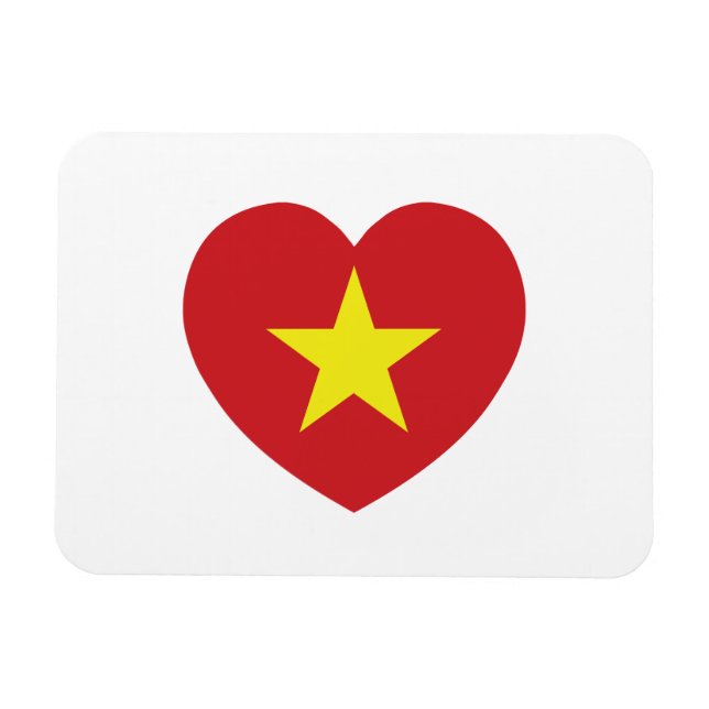 Vietnam Heart Flag Magnet (Horizontal)